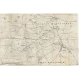 Great & Little Massingham Ordnance Survey Map 'with field names' inserted by hand. Measurements 55cm