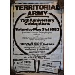 Territorial Army Poster (2) - 75th Anniversary Celebrations on Saturday May 21st 1983.
