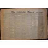 The Times - Peace Number Incl Births, Marriages, Deaths etc., column Monday July 21st 1919. Tatty