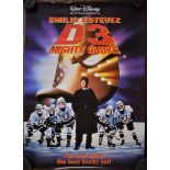 Film Poster-Walt Disney 'D3 Mighty Ducks' starring Emilio Estevez & Joshua Jackson, released Oct 4th