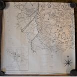Map of the Town of Swaffham and surrounding areas. Vintage measurements 61cm x 61cm, very good