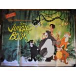 Film Poster Walt Disney 'The Jungle Book' measures 100cm x 76cm, fold down middle of poster other