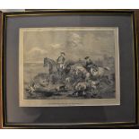 An Antique Hunting Print - 'Just found-hold hard and let the hoons go by', from the picture by