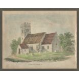 Print-Rockland St Mary's Church-coloured-measurements 38cm x 32cm-very good condition