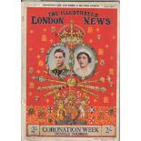 London Illustrated News-1937-8th May-Coronation Issue-condition, wonderful advertising events-fair