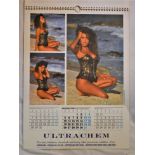 Calendar Ultrachem-'Supergirl 94'-1994 calendar of lovely ladies in state of undress! Good