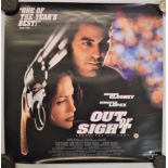 Film Lobby Poster 1998 - (3) identical posters 'Out Of Sight', starring George Clooney & Jennifer