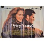 Film Poster 1991 'Dying Young' starring Julia Roberts & Campbell Scott, measures 100cm x 76cm-