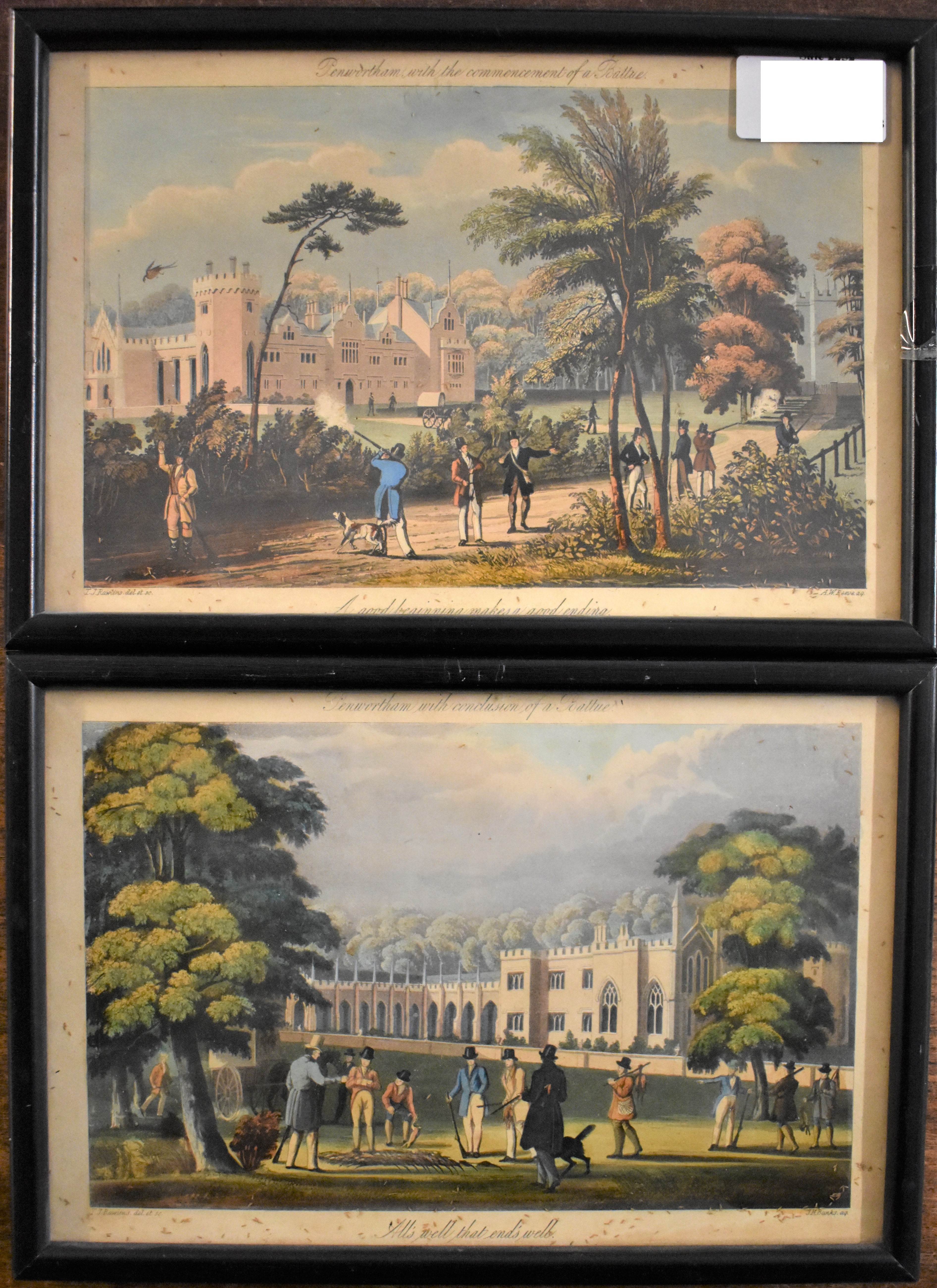 (2) Antique Pictures by J.H .Banks-'A Good Beginning Makes A Good Ending-'All's Well That Ends