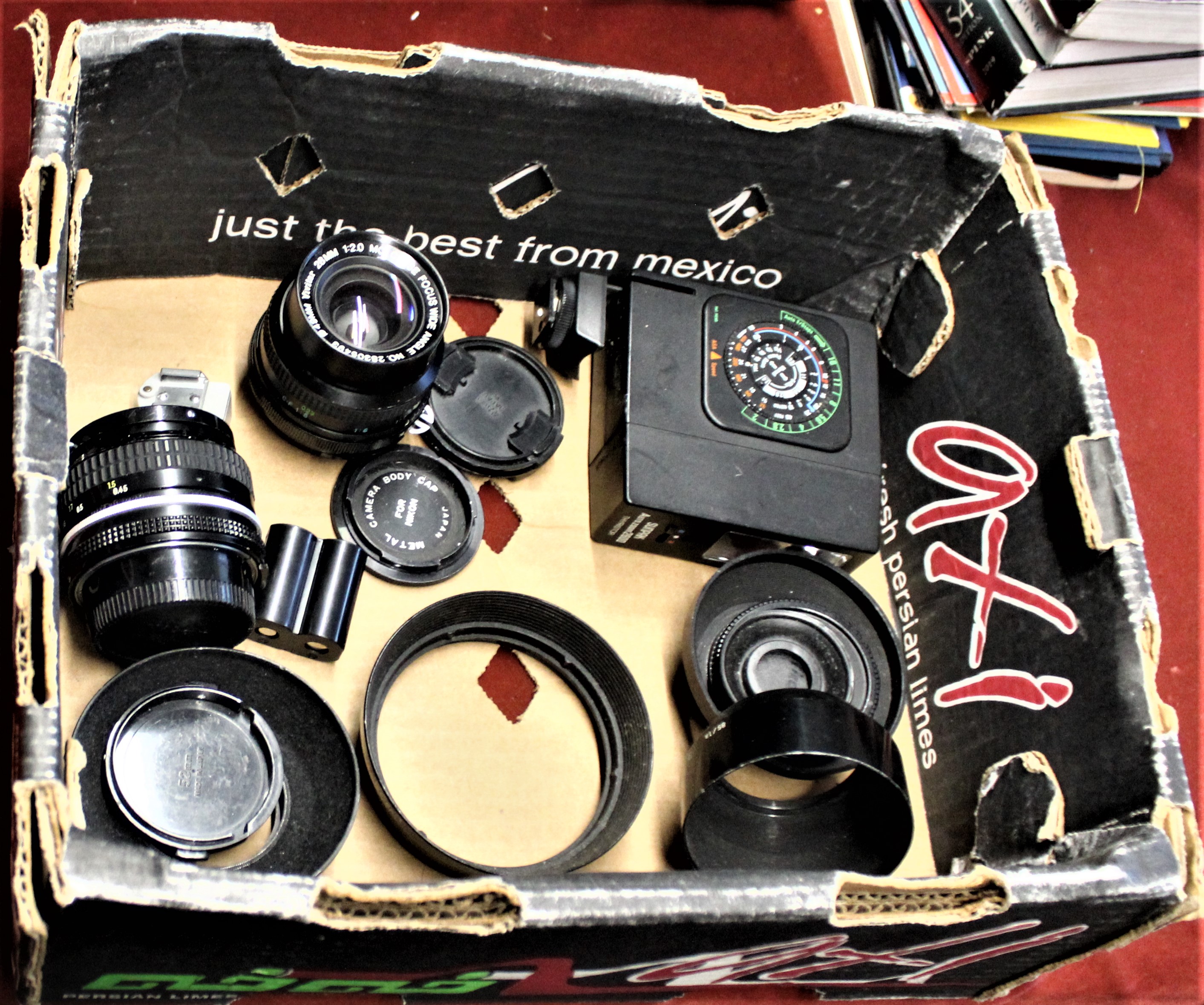 Camera lot mixed-Nikon lens No.3729296 with lens covers 50mm 1.2 very good-Vivitar Lens No.