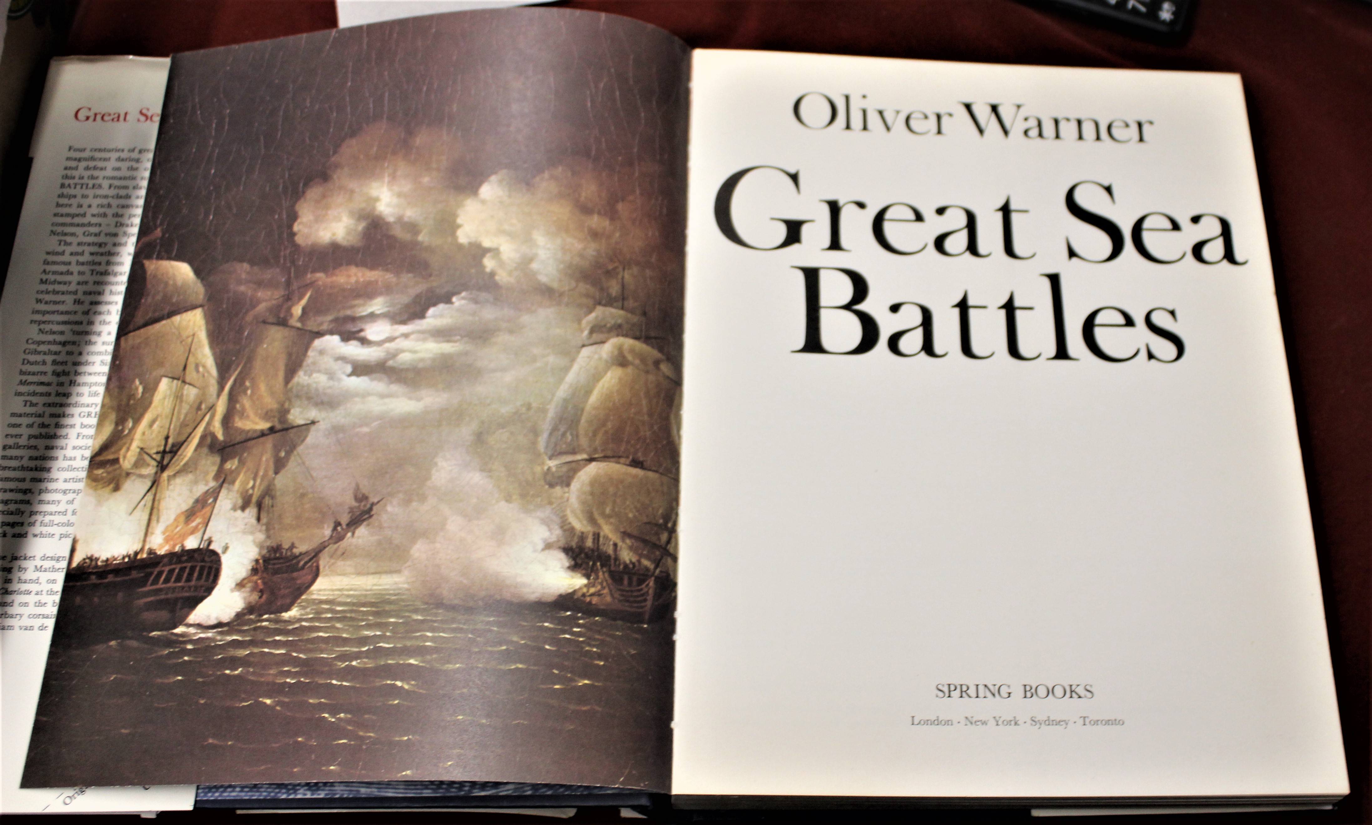 Book - Great Sea Battles by Oliver Warner, good condition small fault to dust cover great historical - Image 5 of 5