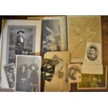 Photo's early black and white portrait photo's 1900's good condition for age (13) various sizes
