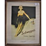 Pictures-for advertising 'Schweppes Tonic Water'-1950's poster (2)-measurements 40cm x 32cm very