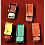 Matchbox'-Five lorries play worn no boxes