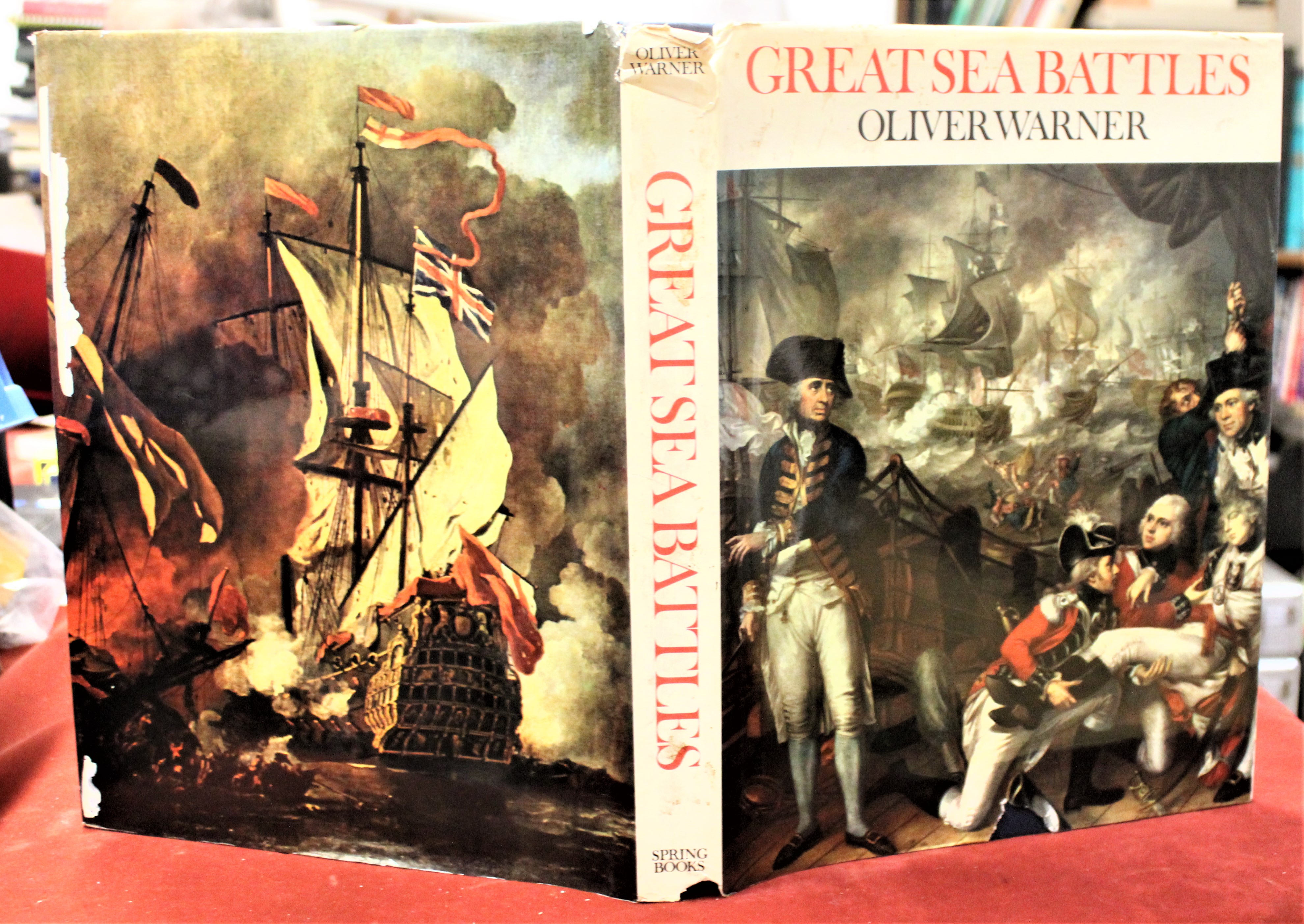 Book - Great Sea Battles by Oliver Warner, good condition small fault to dust cover great historical