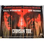 Film Poster - 'Crimson Tide' Danger Runs Deep, starring Denzel Washington & Gene Hackman. A double