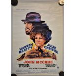 Lobby Poster Film-(Cowboy)-'McCabe + Mrs Miller'-starring Warren Beatty-Julie Christie-