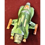 Dinky'-351 Thunder Birds'-green/orange (no bullets) play worn