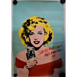 Vintage Marilyn Monroe poster by Andy Warhol - 'Schlitz Malt Liquor - 100% American' advertising po