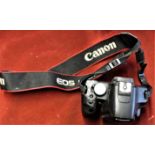Camera-Canon EOS 500D & shutter cover and Canon neck strap-very good condition