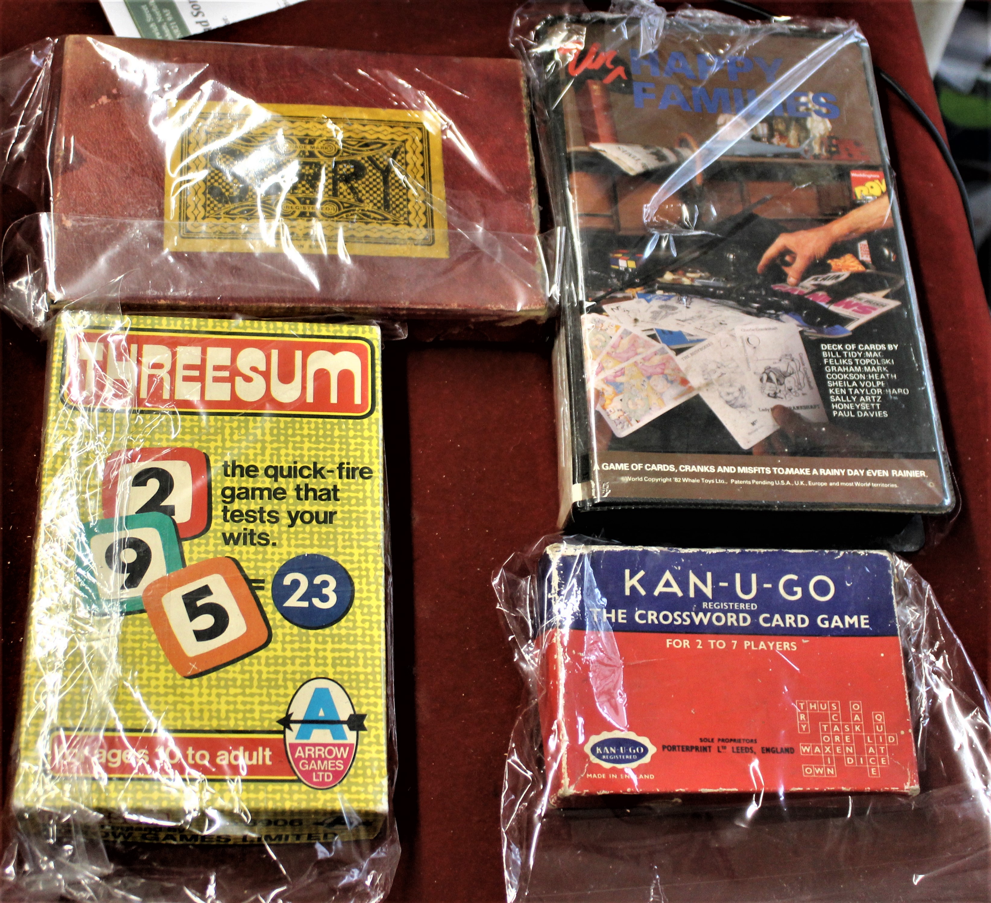 Toys-Vintage games 'Kan-u-Go'-complete with rules 'Threesum'-complete with rules-'Sorry'-complete