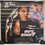 Film Lobby Poster - 'Out of Sight' starring George Clooney & Jennifer Lopez. Measures 42cm x