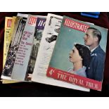 Magazines (Royalty) (10) magazines Weddings and Coronation 1947,1951,1953,1973-illustrated and