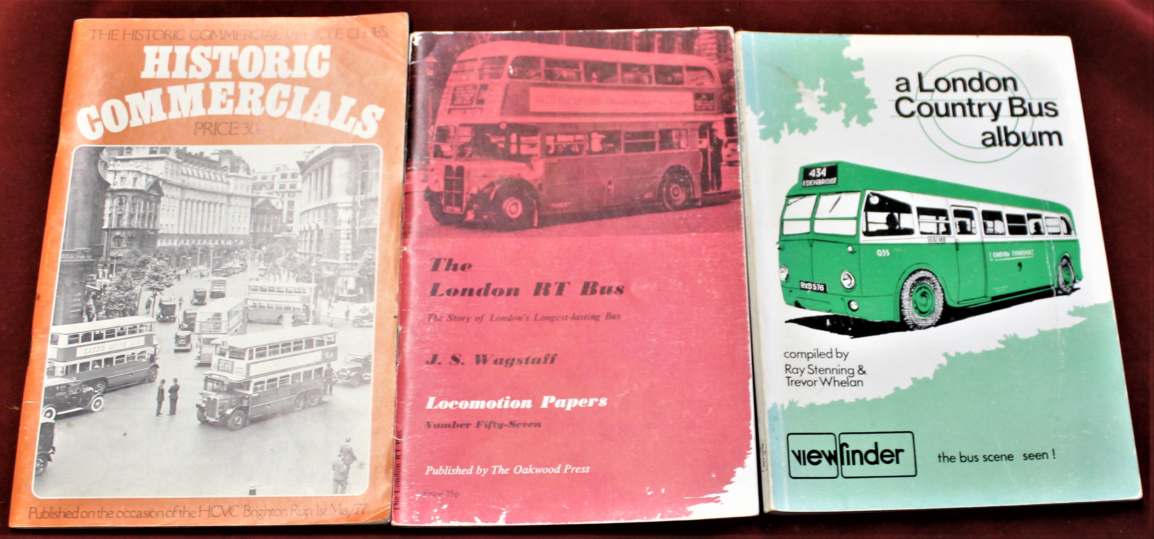 Booklets-(3) books on Buses-London Transport and Commercial-early editions 1973-1977-black and white