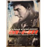 Film Poster - 2006 'Mission Impossible III' starring Tom Cruise, double sided poster. Measures 100cm