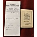 A Government Aircraft Insurance Policy issue by the Norwich Union Fire Insurance Society Ltd, 5th