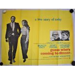 Film Poster-'Guess Who's Coming To Dinner'-starring Sidney Poitier-Spencer Tracy-measurements