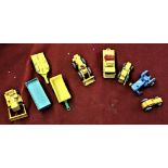 Matchbox'-(3) Trailers and (6) assorted vehicles play worn no boxes