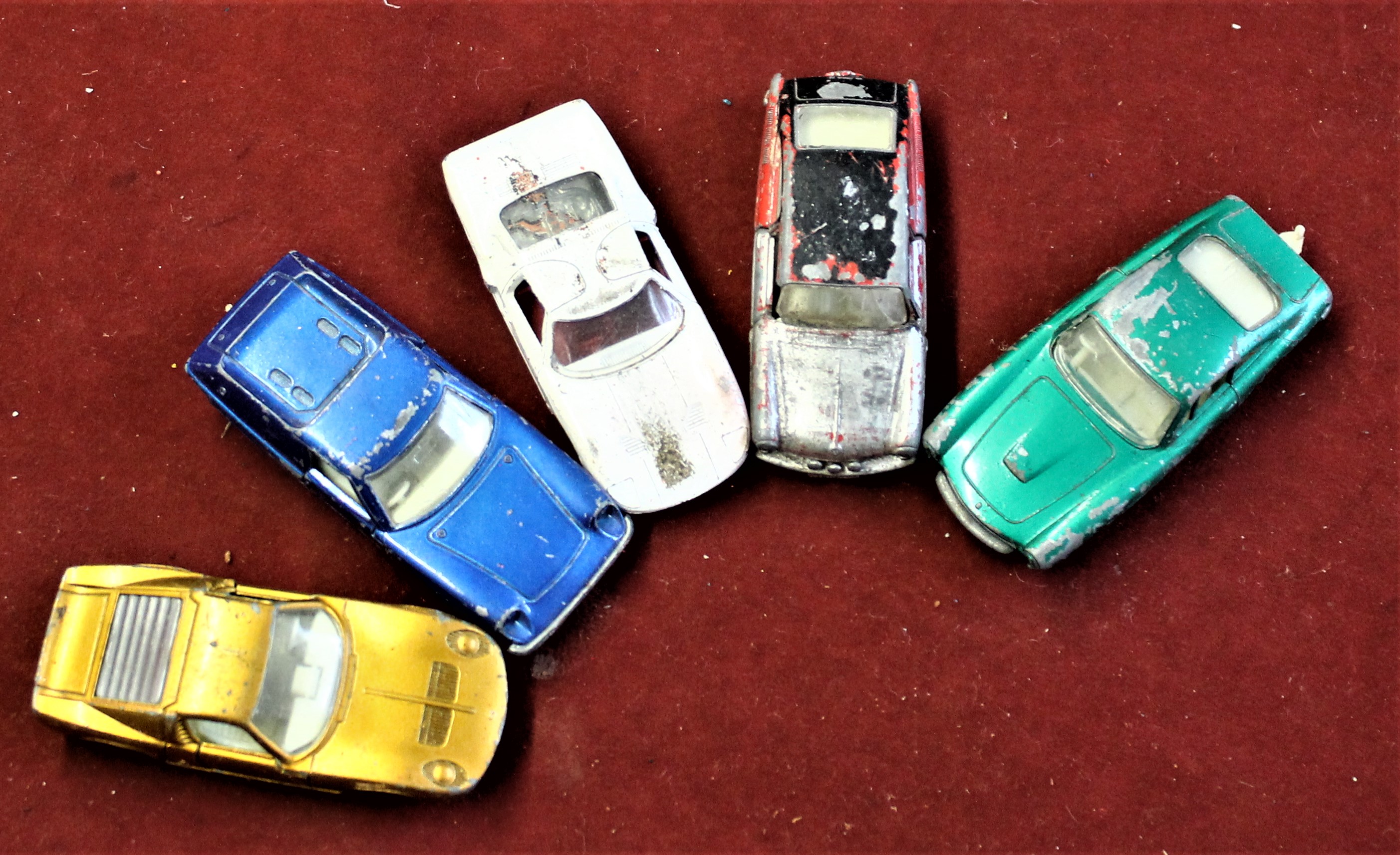 Matchbox'-(5) sports cars complete play worn no boxes