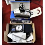 Camera-(1) Panasonic FS28 Lumix-(1) Olympus Superzoom 105G-both boxed-complete excellent condition