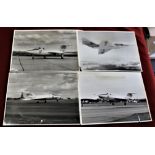 Aviation photography (6"x9") four official Sanders Roe images in b/w of the experimental Interceptor