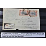 Patriotic and Propaganda Cinderella Labels - Envelopes with Royal Navy Patriotic label. Rhodesia