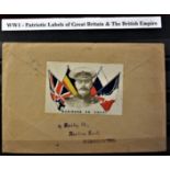 Patriotic and Propaganda Cinderella Labels - Envelope posted to USA 1922 with a Kitchener '