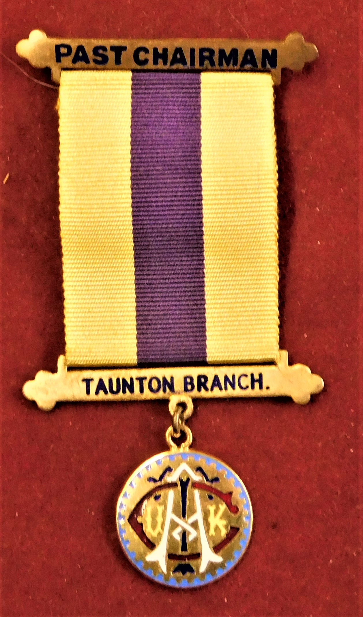 Masonic Taunton Branch Past Chairman Jewel, gilt and enamel