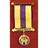 Masonic Taunton Branch Past Chairman Jewel, gilt and enamel