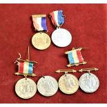 British Royalty medallions including Edward VII & Alexandra - crowned 1902, set of four