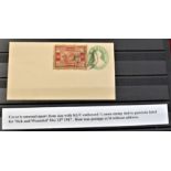 Patriotic and Propaganda Cinderella Labels - small size prepaid cover cancelled 1917 on postage