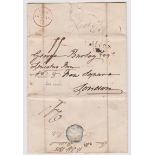Great Britain 1805 - EL dated 26th Sept 1805-posted to London, manuscript postage rate 2 line