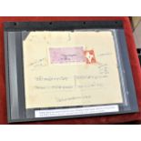 Patriotic and Propaganda Cinderella Labels, Indian State of Maihar WWII fiscal document with an 8a