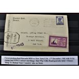 Patriotic and Propaganda Cinderella Labels - Commercial Cover posted India to USA 1942, opened and
