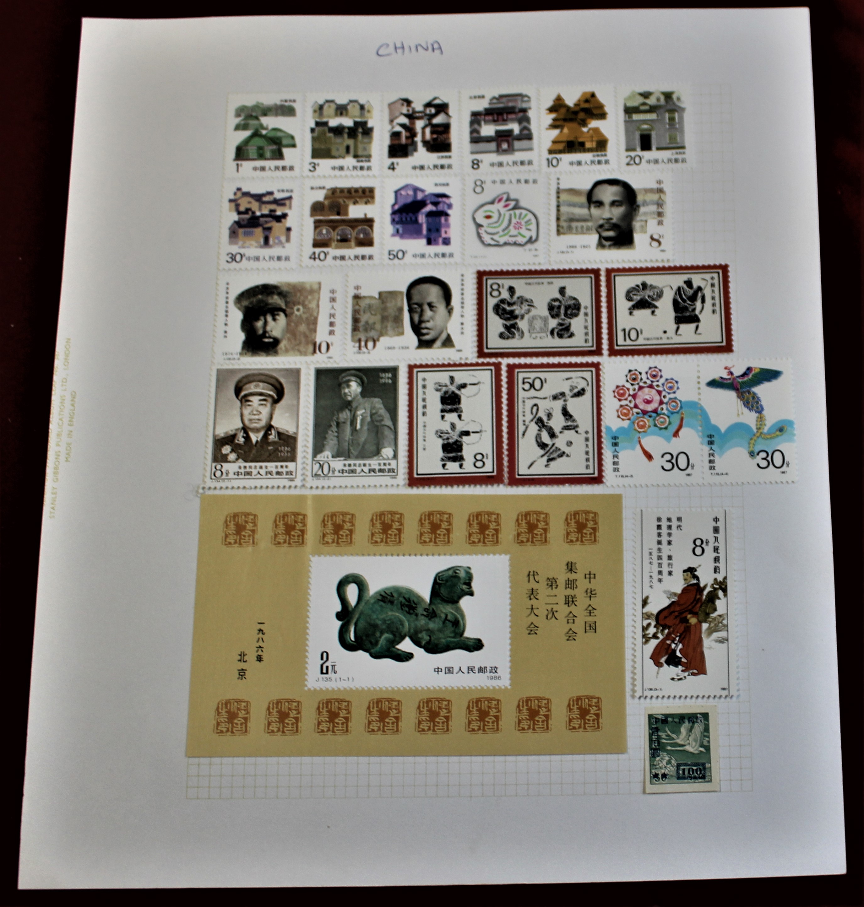 China 1947-87 Collection on (8) pages of m/m and used, strength in 1986-87 issues includes some - Image 4 of 4