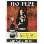 Tio Pepe Sherry 1950's-full page colour advertisement Gonzales Byass-The Sherry of Spain-very fine-