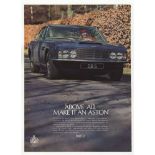 Aston martin D.B.S 1968-full page colour advertisement-'Above all Martians Aston unveiled at Earls