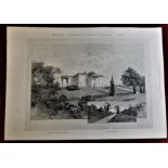 Willey Park 1891-full page view of the House by G Montbard 16" x 11"