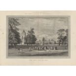 Rugby 1891-Iconic Print-black and white double page-Rugby School from the Close Rugby Gasme in