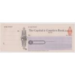 Capital & Counties Bank Limited, Bath. Mint, order with c/f, RO 4.2.11. Black on white and purple